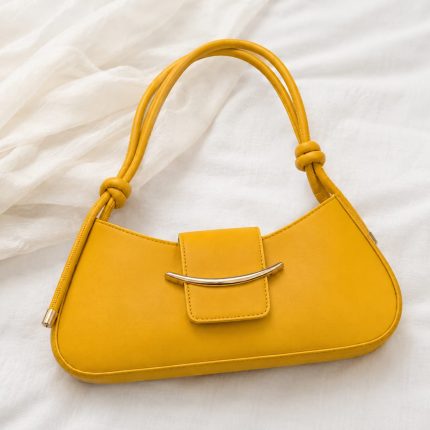 Moon shape bag mustard color