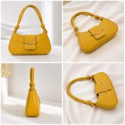 Moon shape bag mustard color - Image 2